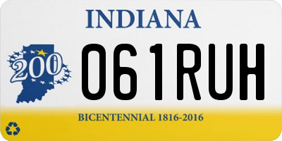IN license plate 061RUH
