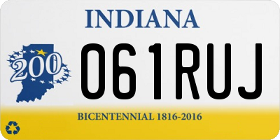 IN license plate 061RUJ