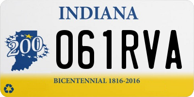 IN license plate 061RVA