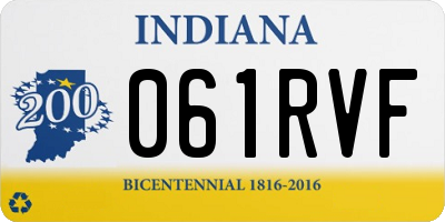 IN license plate 061RVF