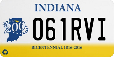 IN license plate 061RVI
