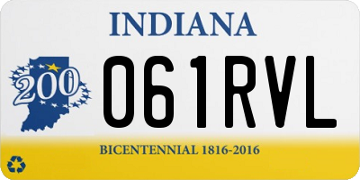 IN license plate 061RVL