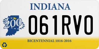 IN license plate 061RVO