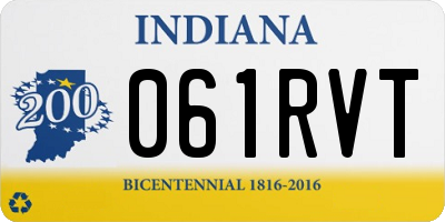 IN license plate 061RVT