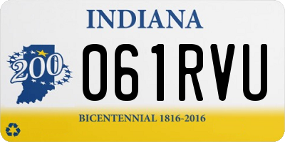 IN license plate 061RVU