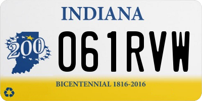 IN license plate 061RVW