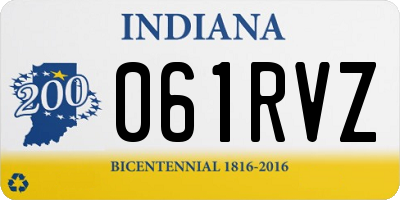 IN license plate 061RVZ