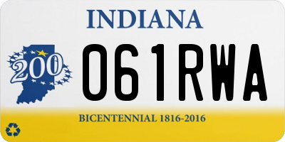 IN license plate 061RWA