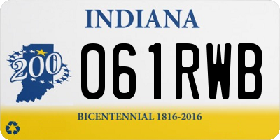 IN license plate 061RWB