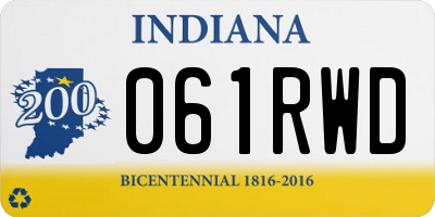 IN license plate 061RWD