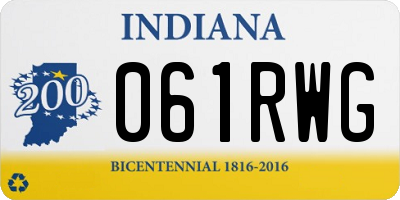 IN license plate 061RWG
