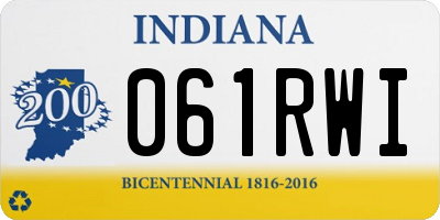 IN license plate 061RWI
