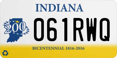 IN license plate 061RWQ