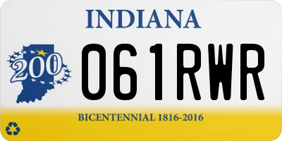 IN license plate 061RWR