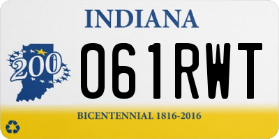 IN license plate 061RWT