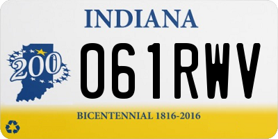 IN license plate 061RWV