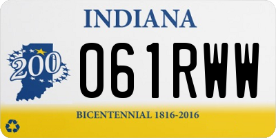 IN license plate 061RWW