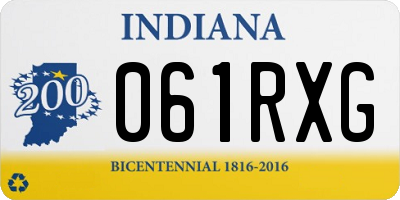 IN license plate 061RXG