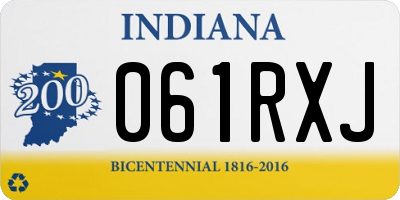 IN license plate 061RXJ