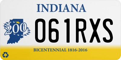 IN license plate 061RXS