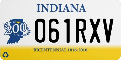 IN license plate 061RXV