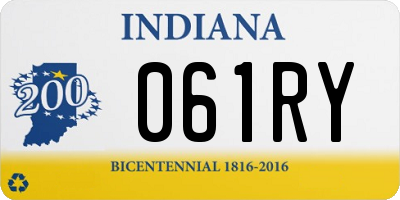 IN license plate 061RY