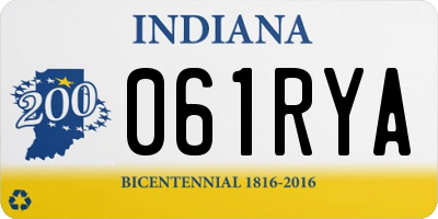 IN license plate 061RYA
