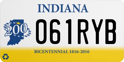 IN license plate 061RYB