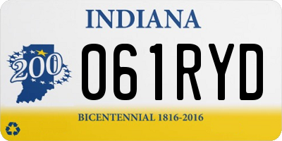 IN license plate 061RYD