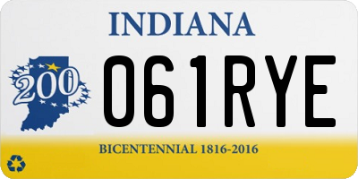 IN license plate 061RYE