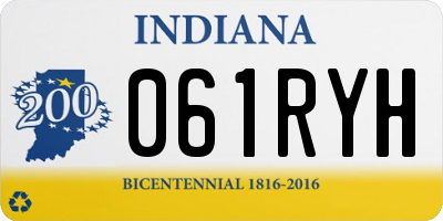 IN license plate 061RYH