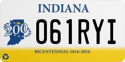 IN license plate 061RYI
