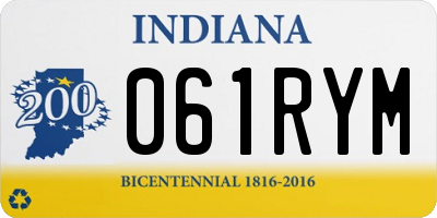 IN license plate 061RYM