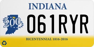 IN license plate 061RYR