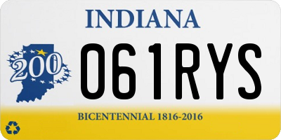 IN license plate 061RYS