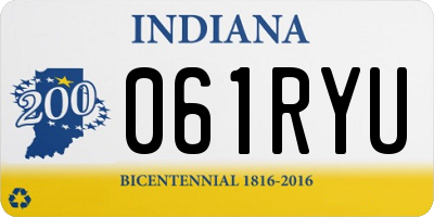 IN license plate 061RYU