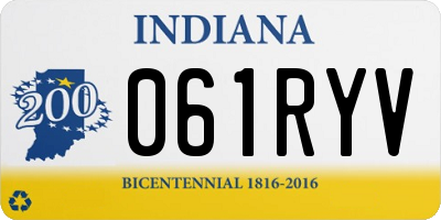 IN license plate 061RYV