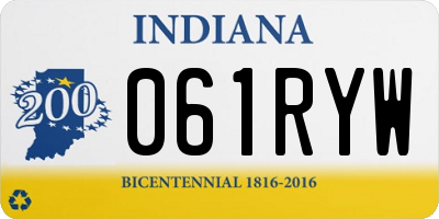IN license plate 061RYW