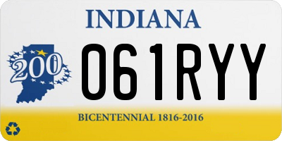 IN license plate 061RYY