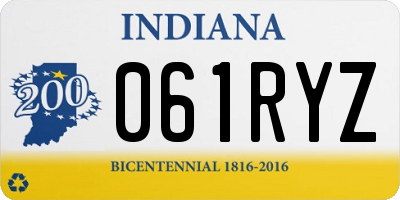 IN license plate 061RYZ