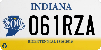 IN license plate 061RZA
