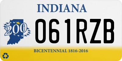 IN license plate 061RZB
