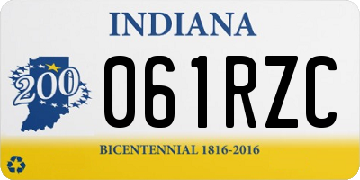 IN license plate 061RZC