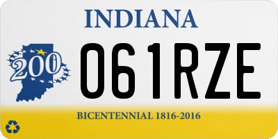 IN license plate 061RZE