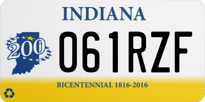 IN license plate 061RZF