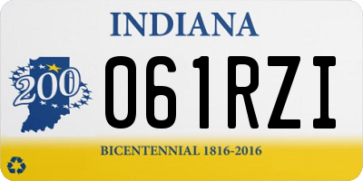 IN license plate 061RZI