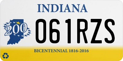 IN license plate 061RZS