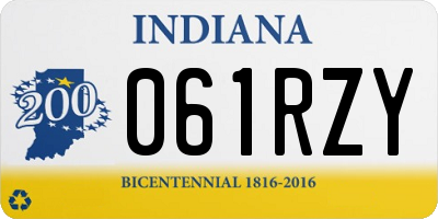 IN license plate 061RZY