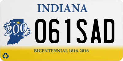 IN license plate 061SAD