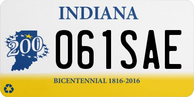 IN license plate 061SAE